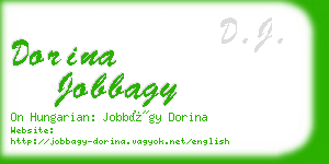 dorina jobbagy business card